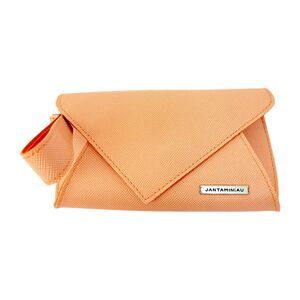 JANTAMINIAU KLM World Business Class Orange Envelope Clutch Wristlet Bag